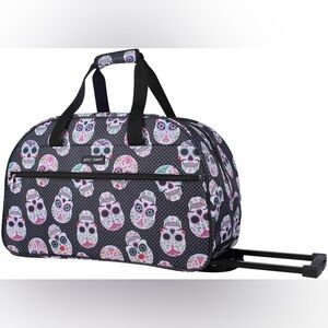 BETSEY JOHNSON Skull Party Wheeled Weekender-BNWT
